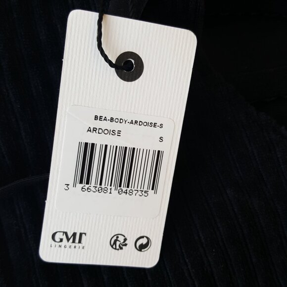 ICONE ! Bea Ribbed Velvet Bodysuit, Slate Grey (US/UK8) - Picture 5 of 11